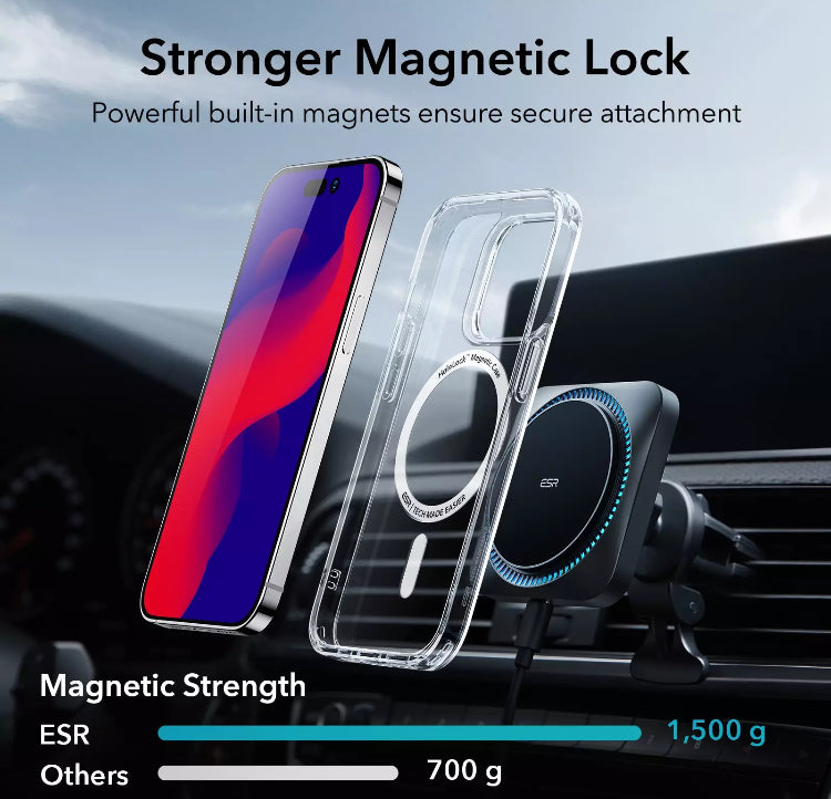 ESR Branded Clear MagSafe Shockproof Hybrid Hardshell Phone Case with HaloLock Feature- for Apple iPhones/14 Series - Super Savings Technologies Co.,LTD ESR Branded Clear MagSafe Shockproof Hybrid Hardshell Phone Case with HaloLock Feature- for Apple iPhones/14 Series - Super Savings Technologies Co.,LTD
